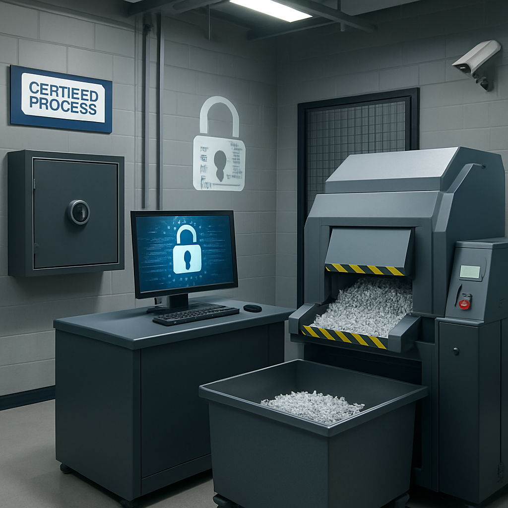 Certified secure data destruction facility at E-Waste Uncle